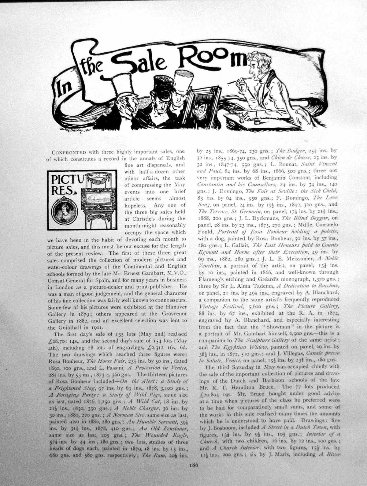 Old Antique Print Sale Room Notes Prices Pictures AutographPages 1903