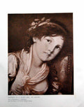 Original Old Antique Print Portrait A Young Girl By Greuze From Photograph 1903