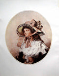 Antique Print Louisa Painted And Engraved By W Ward Lady Large Bonnet 1903 20th
