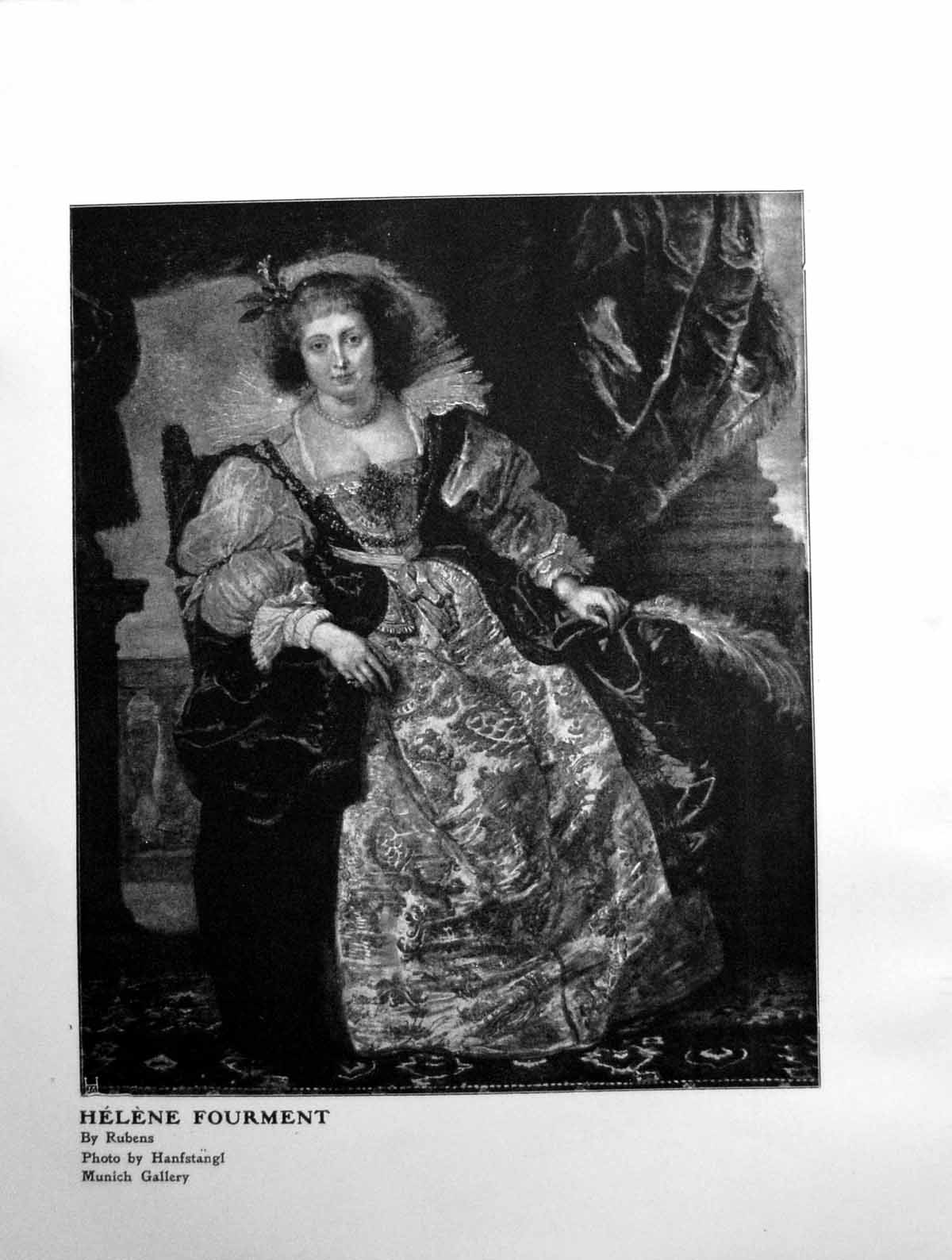 Antique Old Print Helene Fourment By Rubens Photo By Hanfstangl Munich 1903