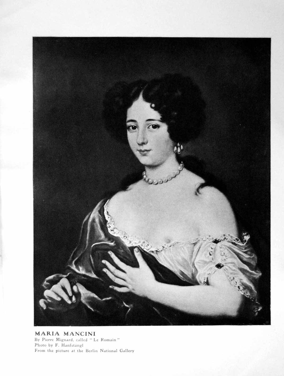 Old Print Maria Mancini Pierre Mignard Le Romain Photo F Hanfstangl 1903 20th
