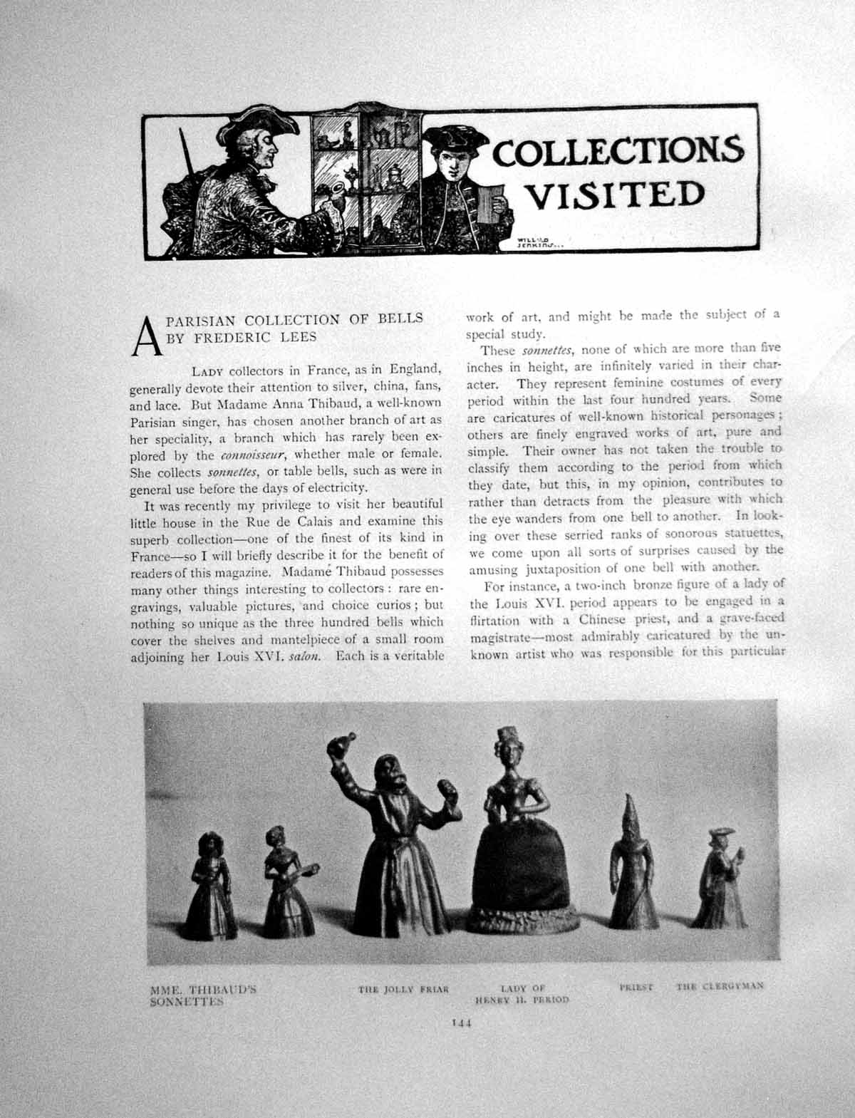 Antique Old Print A Parisian Collection Bells Jolly Friar PriestPages 1904