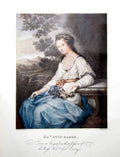 Antique Print The Hon. Anne Damer By T Ryder Seated Portrait Blue Wrap 1904