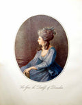 Antique Old Print Her Grace The Duchess Devonshire Blue Dress Portrait 1904