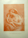 Old Antique Print Mother And Infant F Bartolozzi Sculp Veiled Head 1904 20th