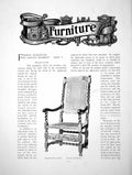 Antique Print French Furniture I Renaissance Chair C17Th BahutPages 1904