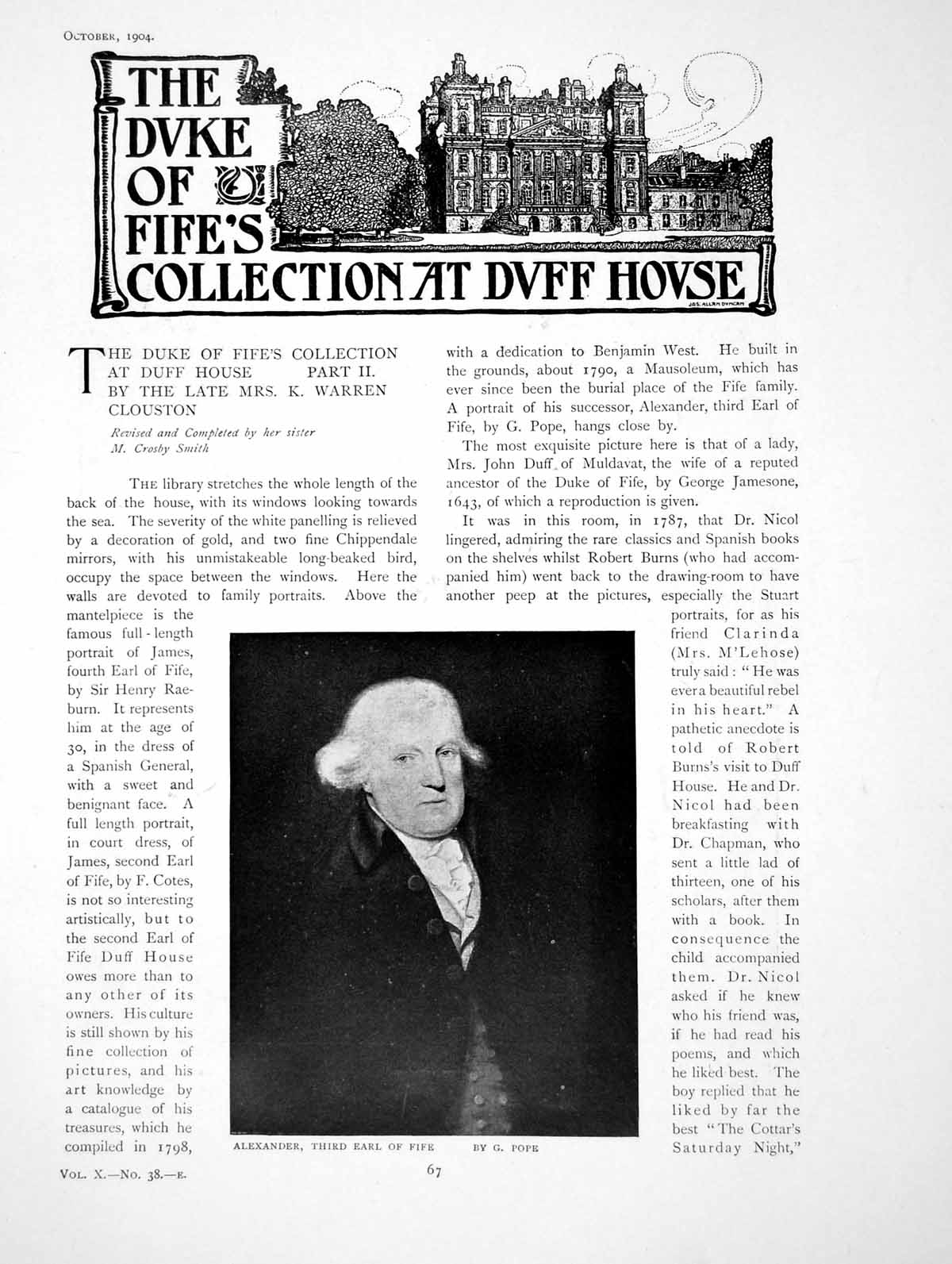 Antique Old Print The Duke Fife'S Collection At Duff House IiPages 1904