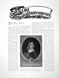 Antique Old Print The Viols Part I Portrait Christopher SimpsonPages 1904