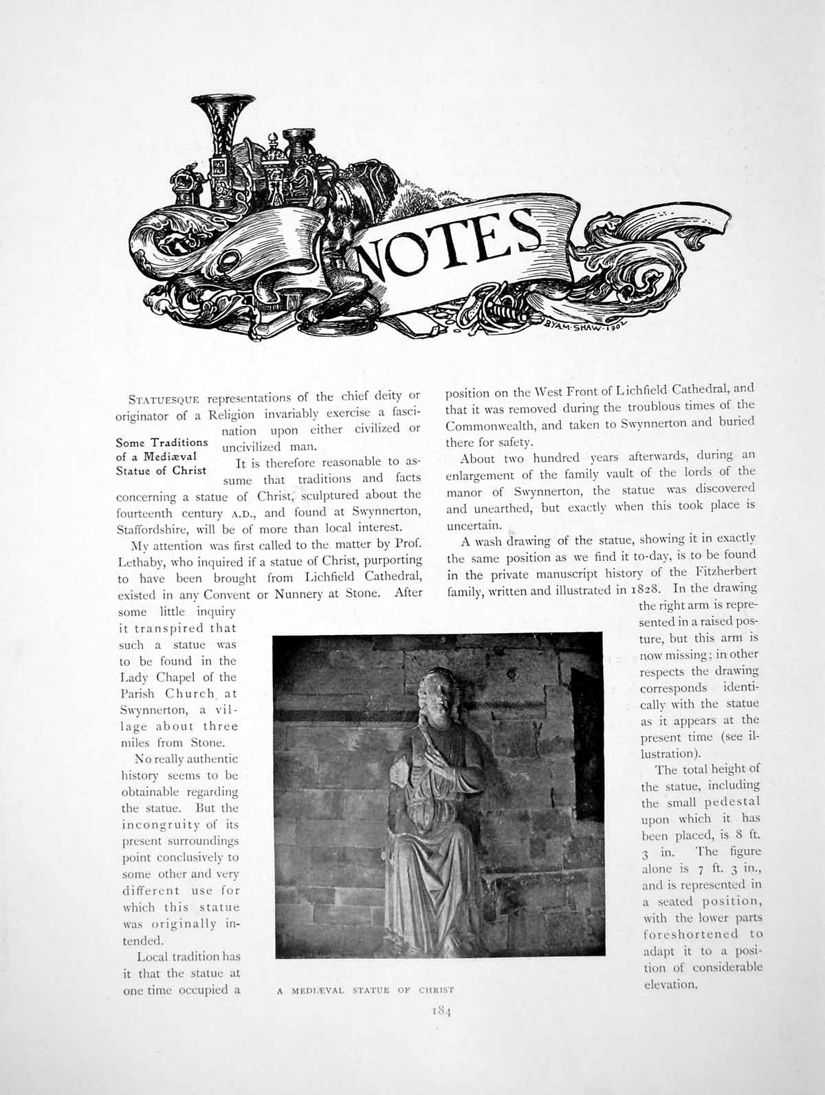Old Antique Print Mediaeval Statue Christ Adoration The MagiPages 1904