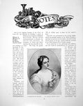 Antique Old Print Notes Madame La Marquise De Parabere PotteryPages 1905