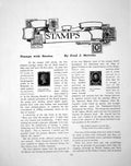 Antique Old Print Stamps With Stories 1D Black Adhesive ConnellPages 1905