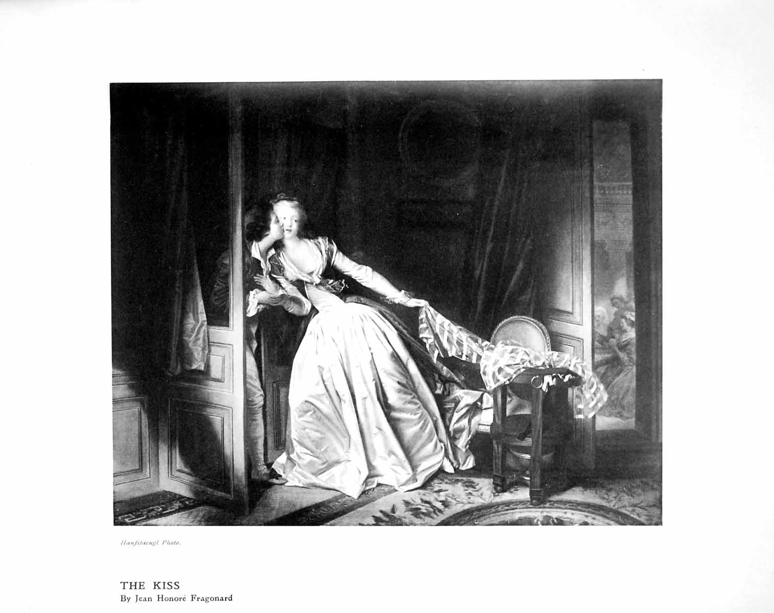 Antique Print The Kiss Jean Honore Fragonard Stolen On Cheek Anteroom 1905 20th