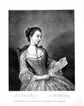 Antique Old Print Miss Lewis Painting Js Liotard Engraving J Mcardell 1905 20th