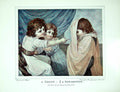 Antique Old Print A Ghost L'Apparition Three Children Playing One Afraid 1905