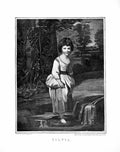 Antique Print Sylvia Barefooted Child Outdoors Trees Waterfall Stream 1905 20th