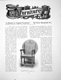 Antique Old Print A History English Furniture Oak Table ChairPages 1905