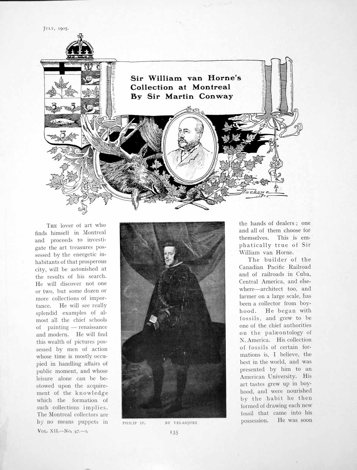 Antique Old Print Sir William Van Horne'S Collection At MontrealPages 1905