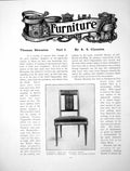 Antique Print Furniture Thomas Sheraton Part I Marquetry ChairPages 1905