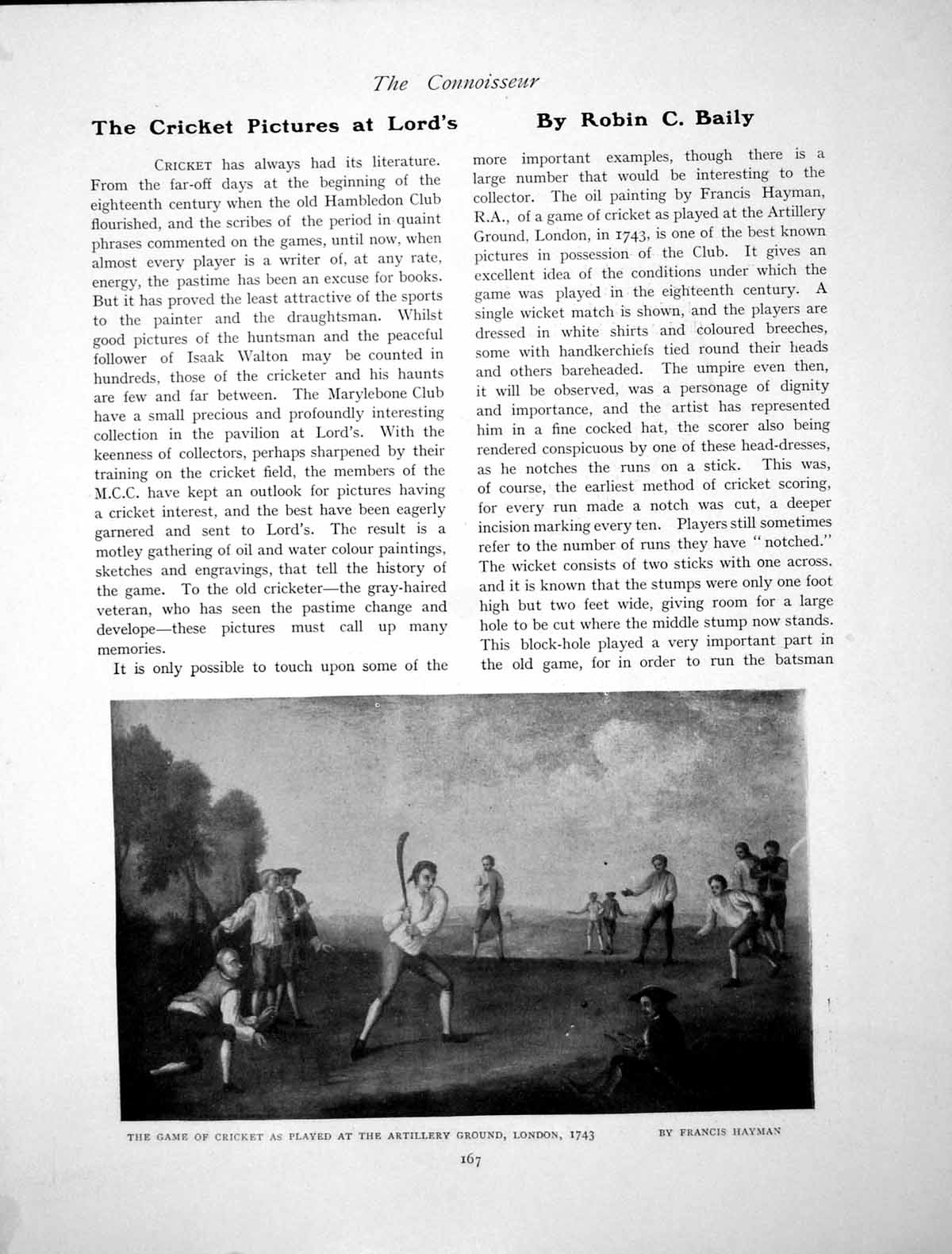 Old Print Cricket Pictures Lord'S As Played Artillery GroundPages 1905