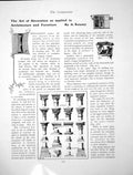 Antique Print Art Decoration Applied To Architecture FurniturePages 1905