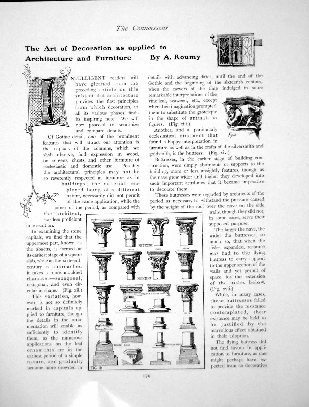 Antique Print Art Decoration Applied To Architecture FurniturePages 1905