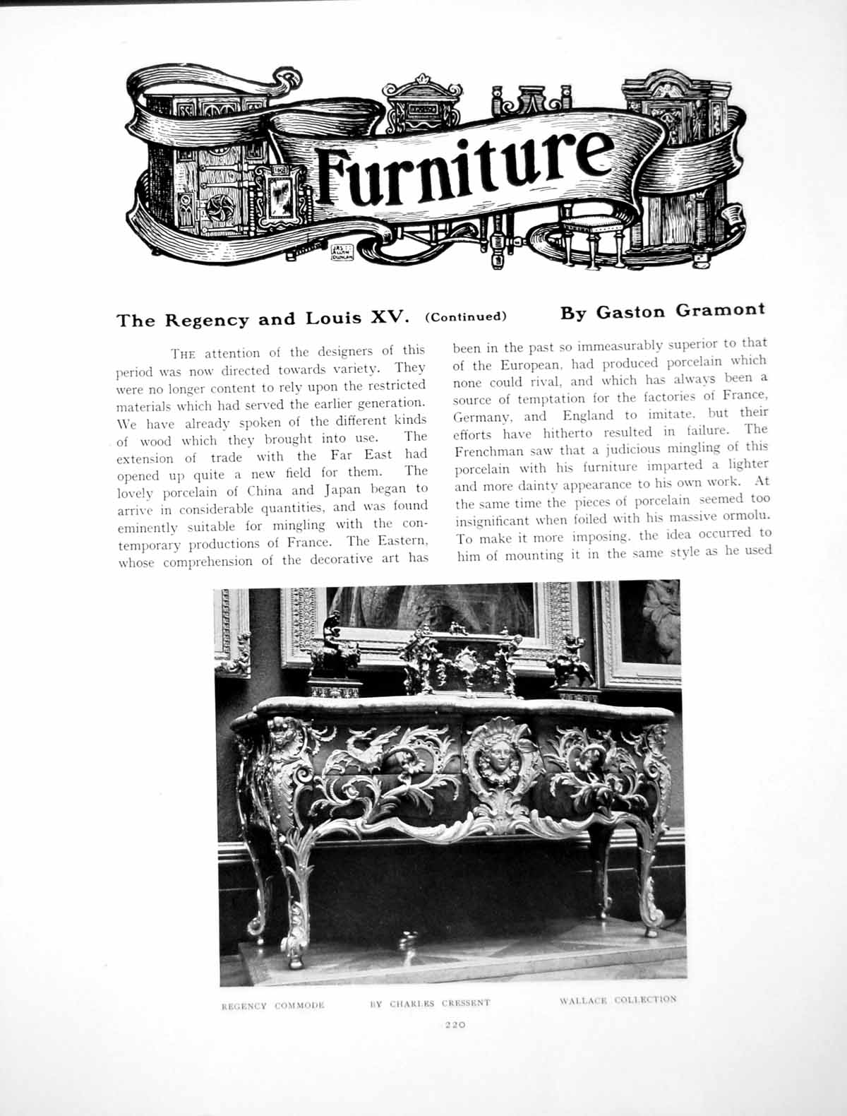 Antique Print Furniture The Regency And Louis Xv Ctd. CommodePages 1905