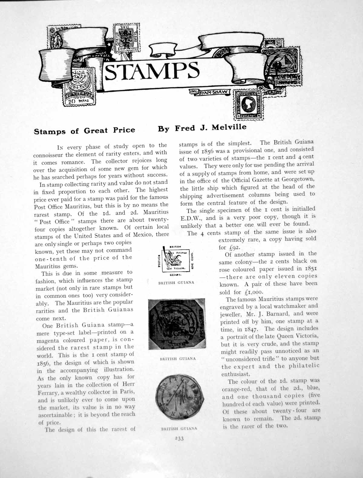 Antique Print Stamps Great Price British Guiana Cape Good HopePages 1905