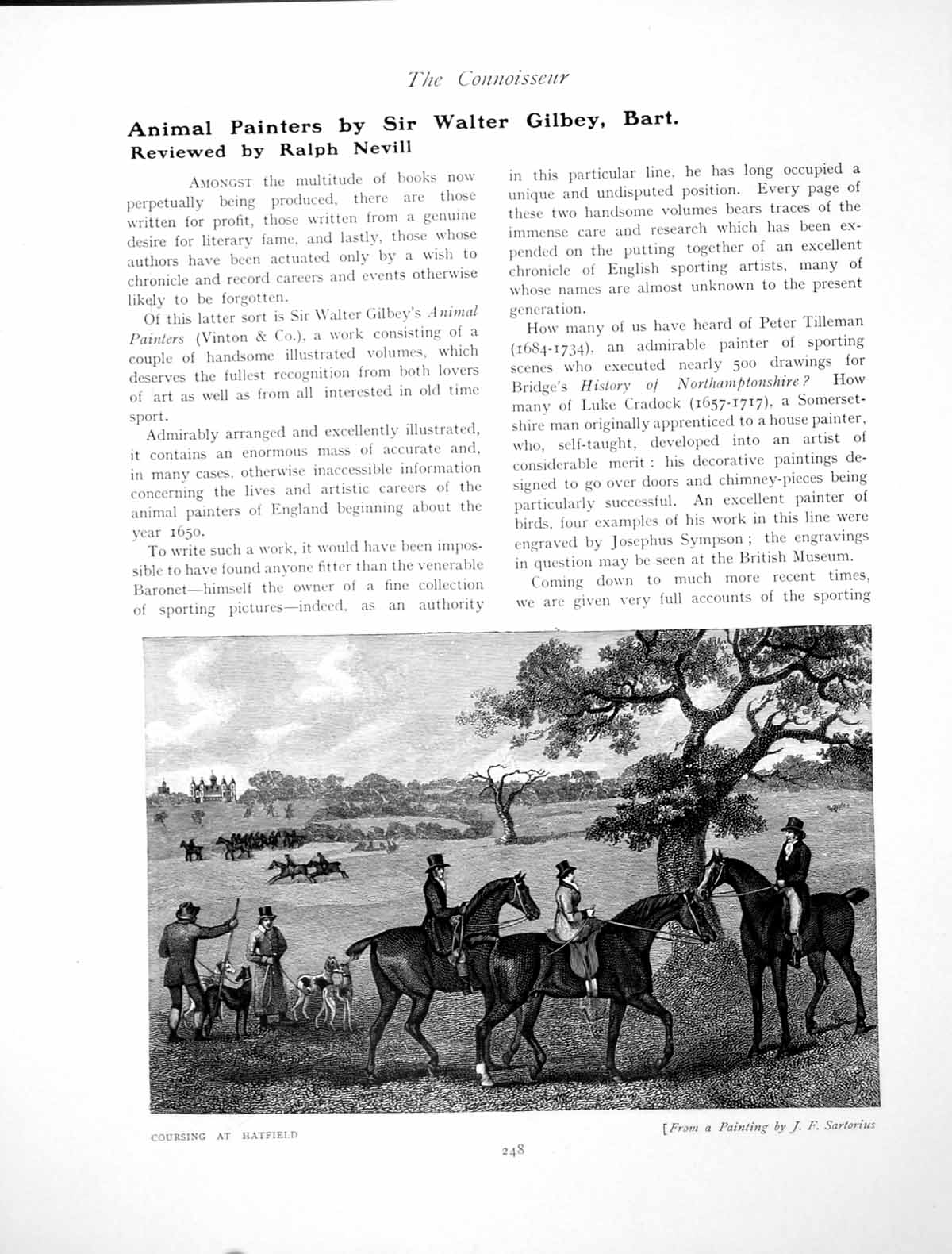 Antique Old Print Book Review Animal Painters Coursing HatfieldPages 1905