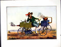 Antique Print Young Man Long Pipe Bottle Wine Aboard Steam Contraption 1905