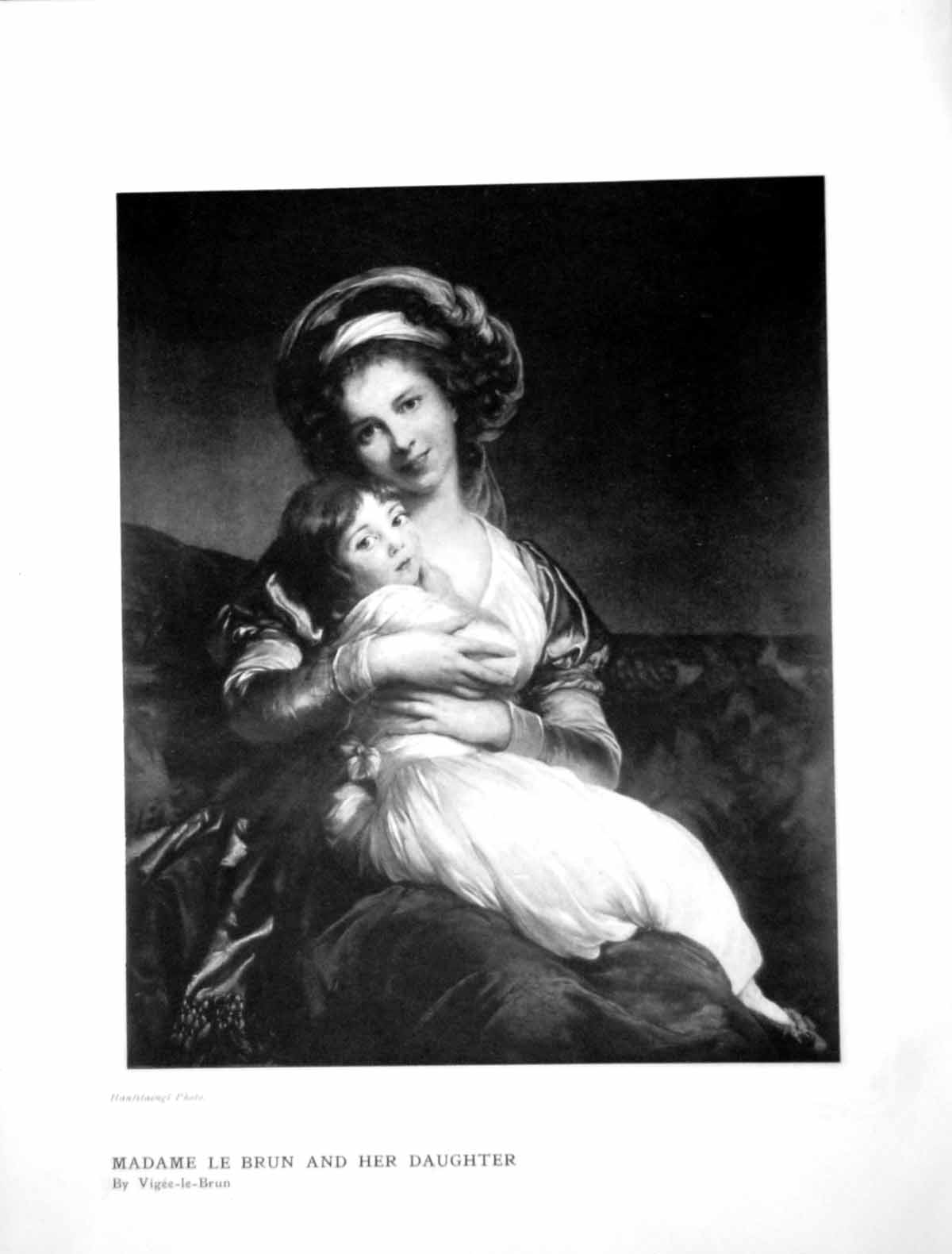 Original Old Antique Print Madame Le Brun And Her Daughter Vigee Le Brun 1905