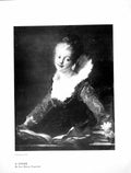 Antique Old Print A Study Jean Honores Fragonard Lady Large Collar Book 1905