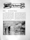 Antique Old Print Boudin The Estuary Fisherwomen The Sea PortPages 1906