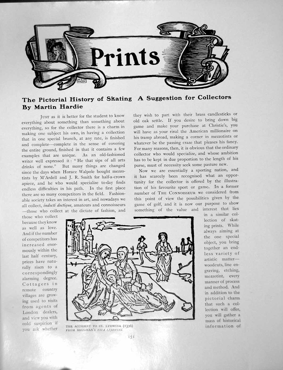 Antique Print Pictorial History Skating Suggestion CollectorsPages 1906