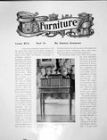 Antique Old Print Louis Xvi Bonheur-Du-Jour Armchair Music StandPages 1906