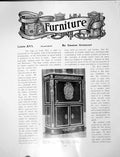 Antique Print Luis Xvi Furniture Concluded Secretaire CommodePages 1906