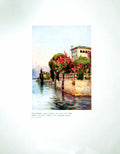 Antique Old Print Oleanders Lago D'Orta Ella Du Cane From Italian Lakes 1906