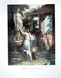 Antique Print Offrande A L'Hymen Offering Friendship Garlanding Statue 1906