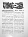 Antique Print History English Furniture Walnut Chair CupboardPages 1906