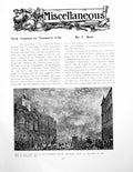 Old Print New Leaves Turner'S Life Great Fire Edinburgh 1824Pages 1906 19th