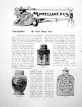 Antique Old Print Miscellaneous Tea-Caddies Worcester LowestoftPages 1906