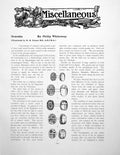 Antique Old Print Scarabs Amulets Egyptian Funereal OrnamentalPage 1906