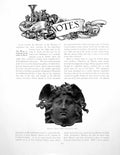 Antique Print Notes Medusa Head From Caligula'S Ship Beam HeadPages 1906