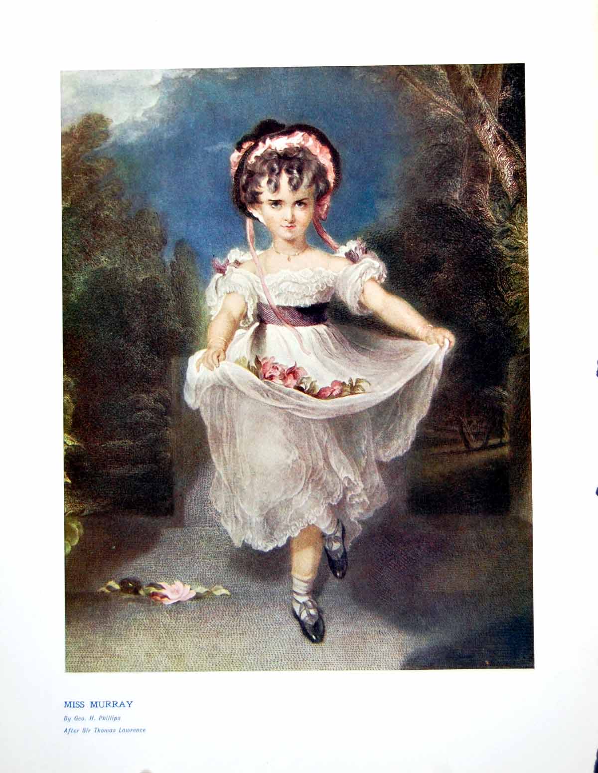 Antique Old Print Miss Murray Geo. H Phillips After Sir Thomas Lawrence 1906