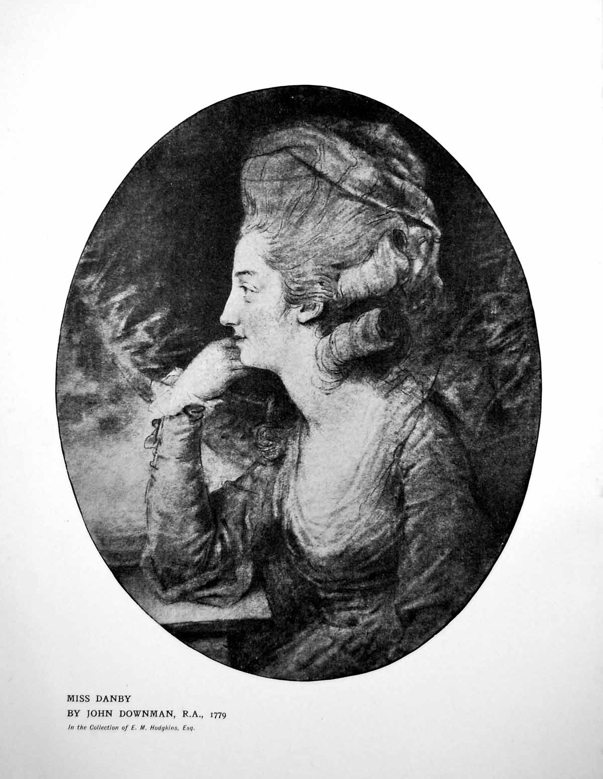 Old Antique Print Miss Danby By John Downman Collection Em Hodgkins 1906 20th