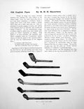 Old Antique Print English Pipes Early Clay Farmer NapoleonPages 1906