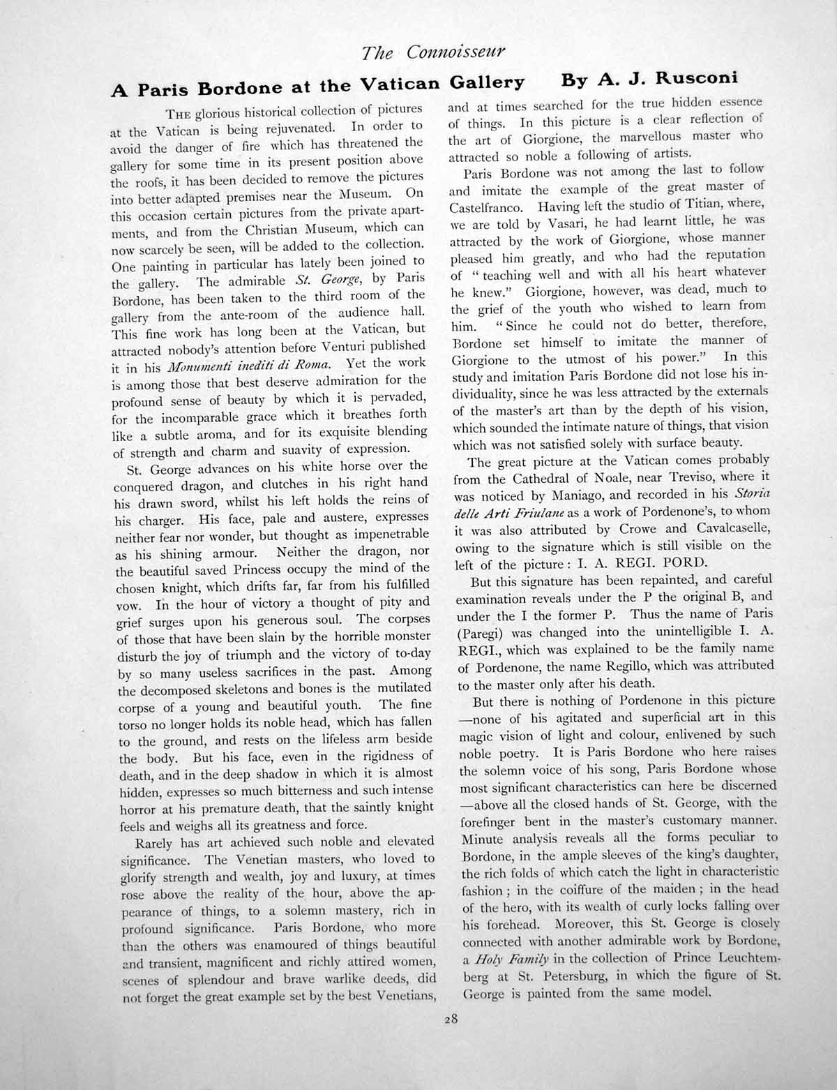 Antique Old Print Paris Bordone At The Vatican Gallery NeedleworkPage 1906
