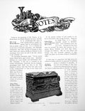 Original Old Antique Print Notes Roman Marble Urn Early GolfPages 1906