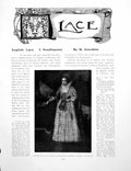 Antique Old Print English Lace I. Needlepoint Portrait E PauletPages 1906