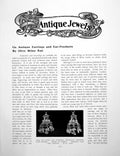 Original Old Antique Print On Earrings And Ear-Pendants GPearlPages 1906