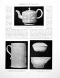 Antique Old Print Rare Specimens Staffordshire Salt-Glazed WarePages 1906